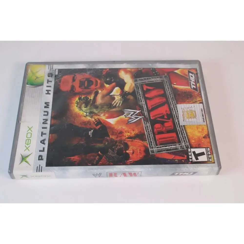 WWF Raw (Microsoft Xbox, 2002) Platinum Hits, Complete, Tested